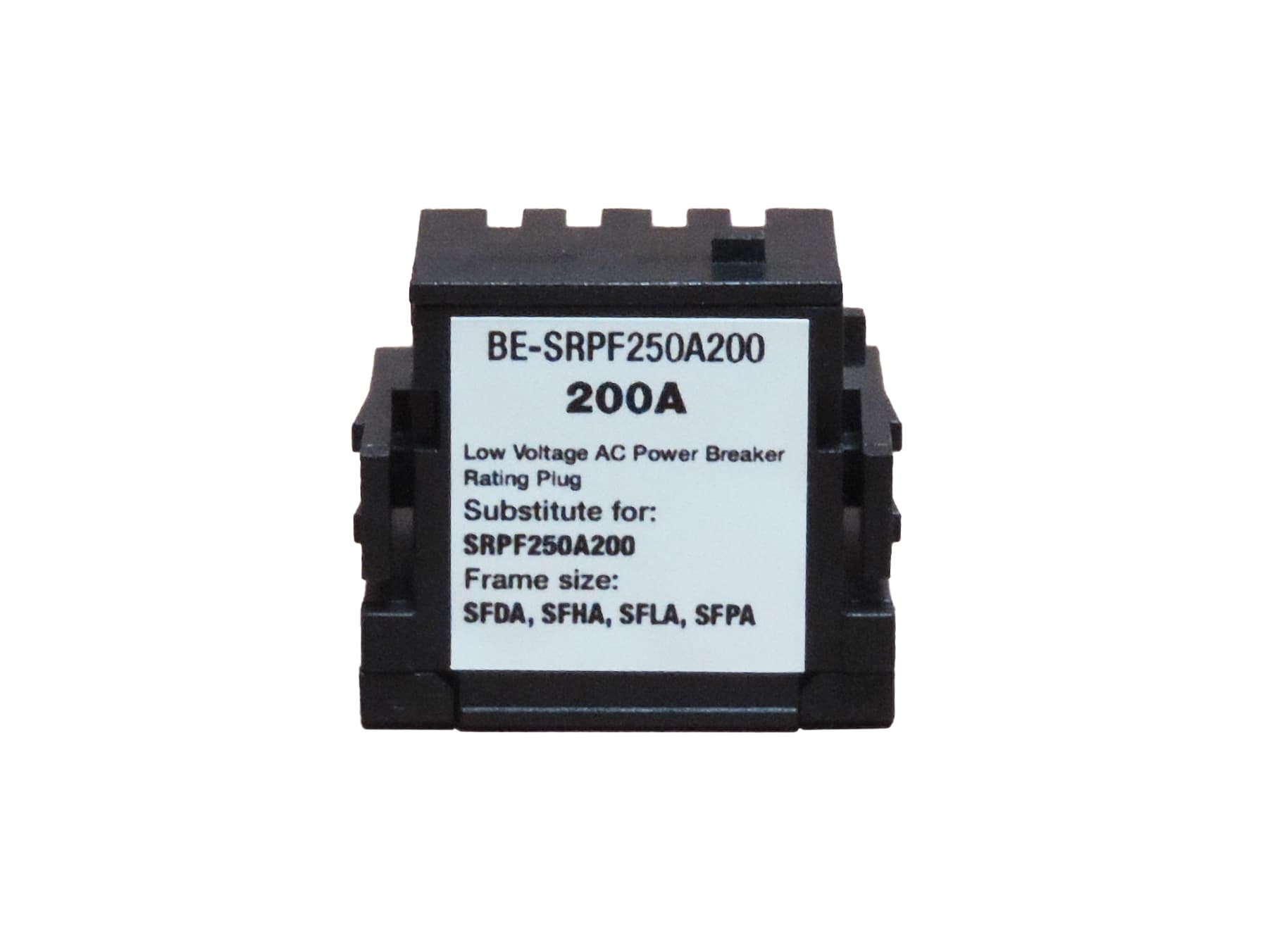 BE-SRPF250A200 rating plug