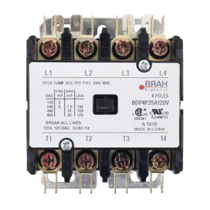 BRAH BDP4P40A277V Definite Purpose Contactor